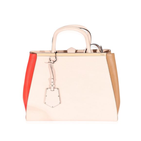 Fendi Tri-Color Vitello Elite Medium 2Jours Tote - Picture 1 of 8